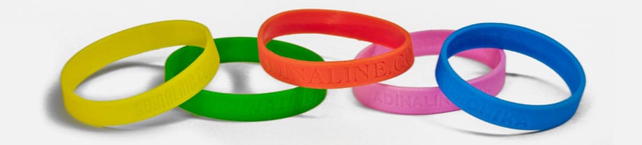 Color Coated Silicone Wristbands