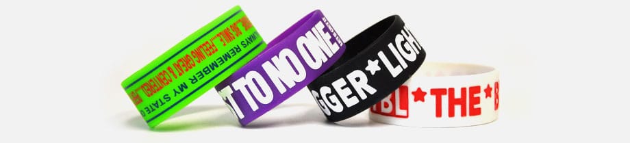 One Inch Silicone Wristbands
